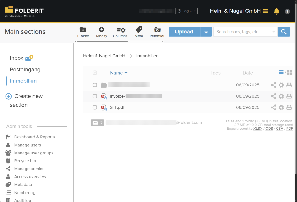 Simple Document Management System for Property Management and Real Estate